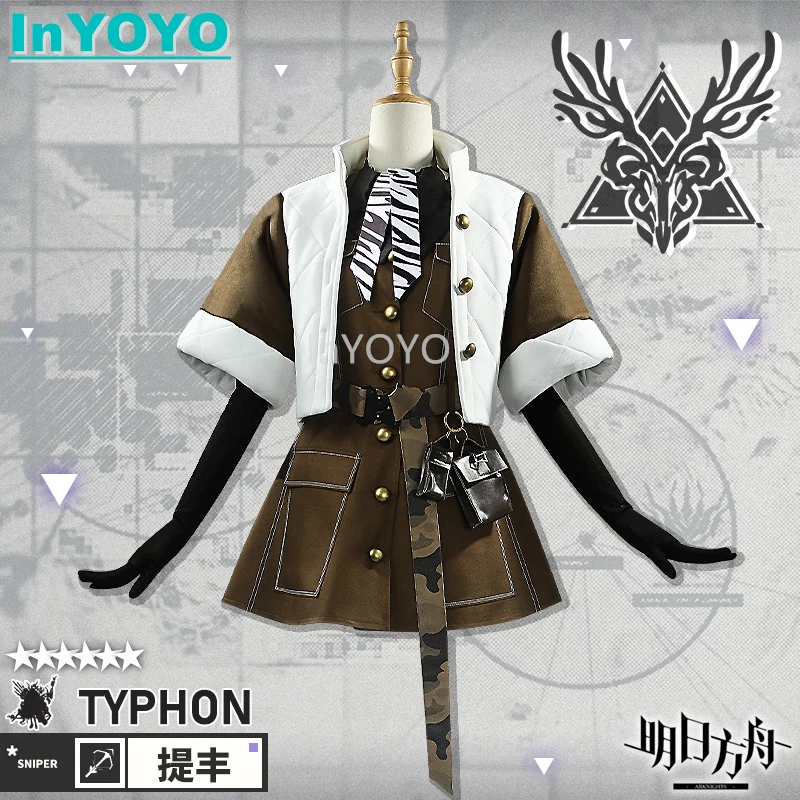 

InYOYO Typhon Cosplay Costume Arknights Fashion Lovely Uniform Dress Game Suit Halloween Party Outfit Women S-XXL Customized New