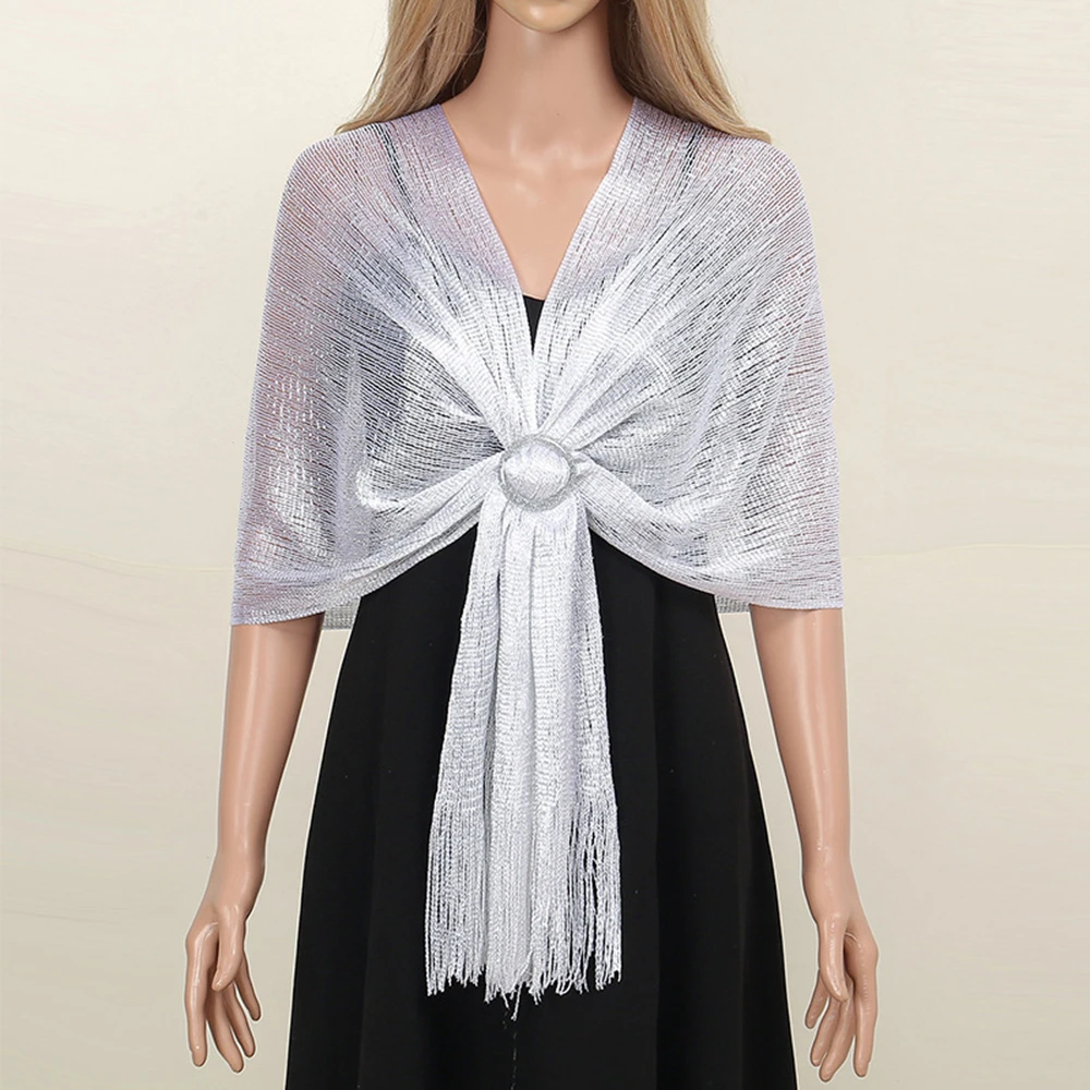 

Women's Solid Color Shawl Designed for Casual Wear Dance Parties and Weddings with Breathable and Sun Resistant Fabric