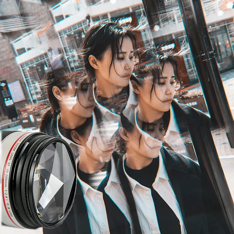 Filtro de cámara de 5 prismas, caleidoscopio de efectos especiales, accesorios de fotografía, lente DSLR, Prisma para accesorios de Sony, Canon y Nikon
