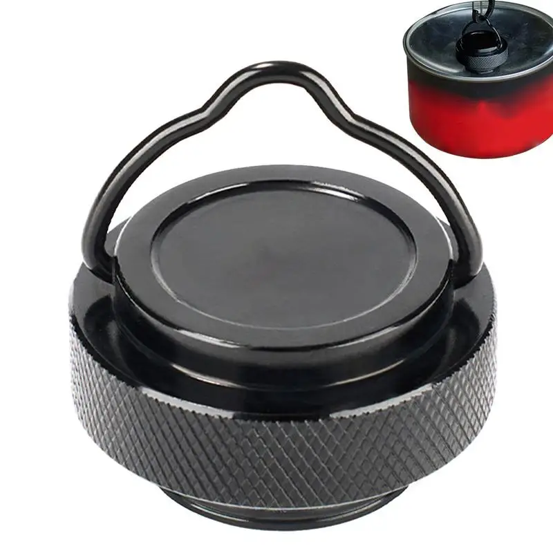 Cooking Air Canister Lid Aluminum Alloy Outdoor Air Canister Magnetic Lid Handled Backpackers Must-Have Kitchen Gadget For