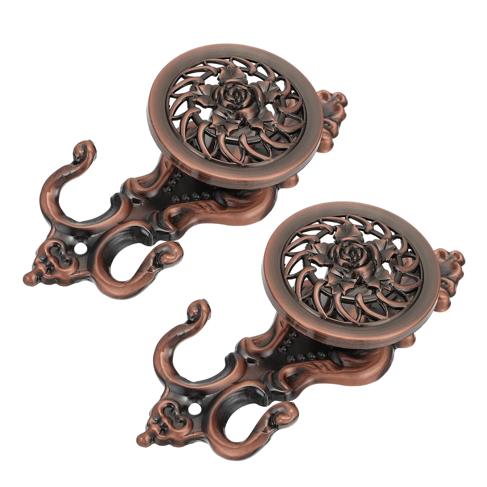 

1Pair Fixing Curtain Hooks European Style Aluminum Alloy Cyan Decorative Tiebacks Home Curtain Holders Metal Hooks