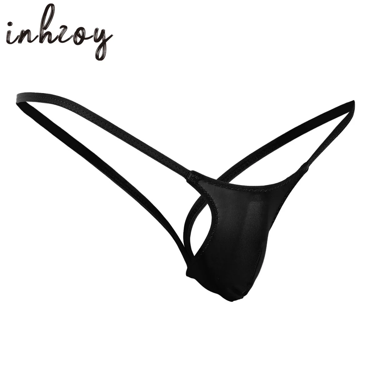 Lencería de tiro bajo para hombre, Tanga, suspensorio, Bikini elástico con espalda abierta, bragas sexys Gay, M-XXL