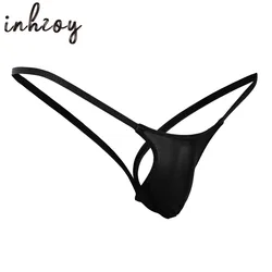 Lencería de tiro bajo para hombre, Tanga, suspensorio, Bikini elástico con espalda abierta, bragas sexys Gay, M-XXL