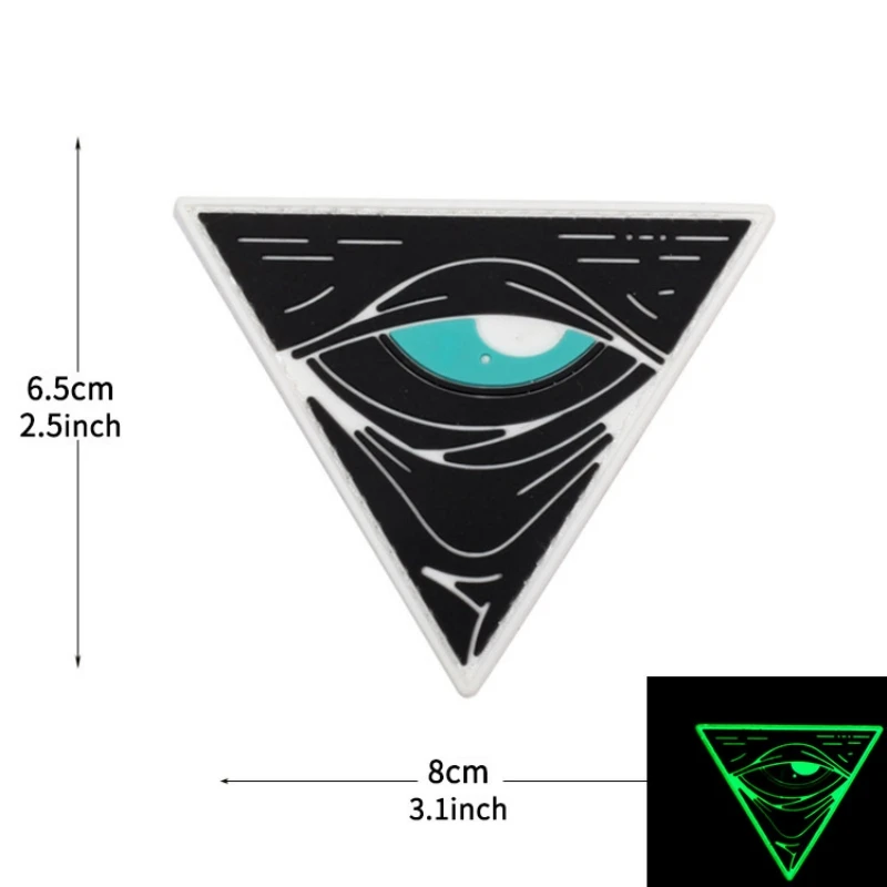 WHITEPHOSPHOR Eye of God PVC Hook and Loop Patch Tactical Morale Badge Stickers for Backpack Clothing Decoration