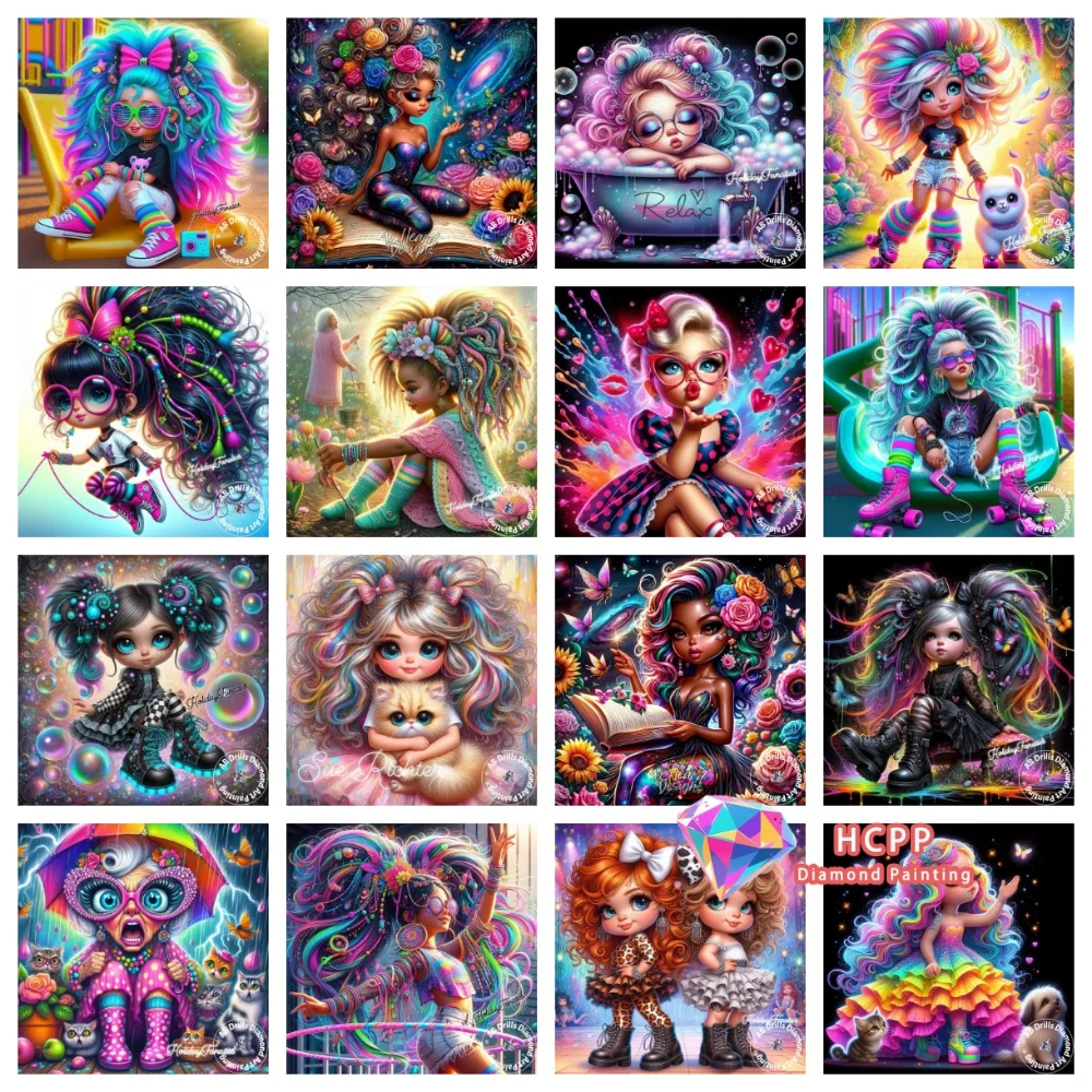 New Cool Girl Diamond Painting Kit Square Round Diamond 5D DIY Fantasy Cartoon Mosaic Handmade Art Unique Gift Crafts Home Decor