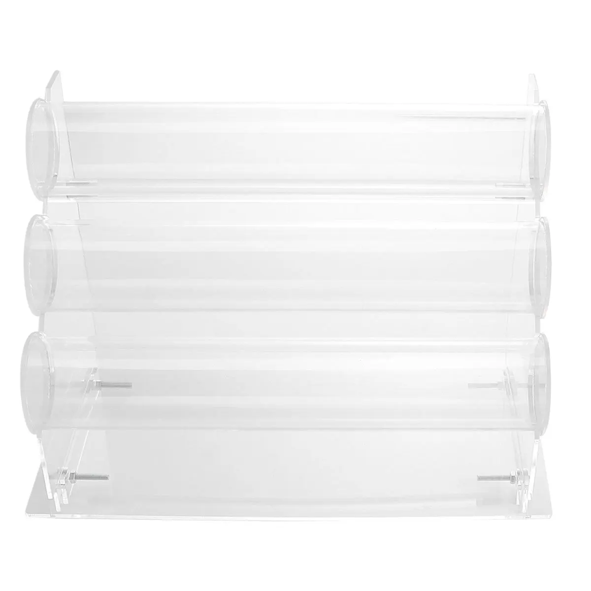 1Set Clear Acrylic Three-Tier Bracelet Display Stand Scratch-Resistant Jewelry Rack for Desktop Shop and Home Organization
