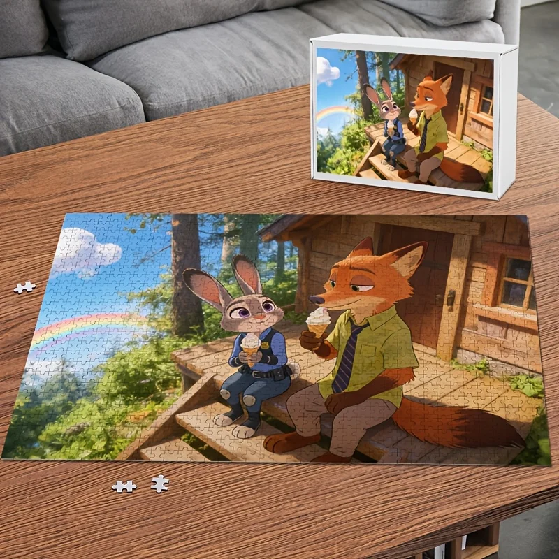

Пазл-постер 1000 деталей Disney Zootopia: Джуди Хоппс и Ник Вайлд | Высокий уровень сложности, предмет интерьера, идеально подходит для дней рождения и в качестве подарка.