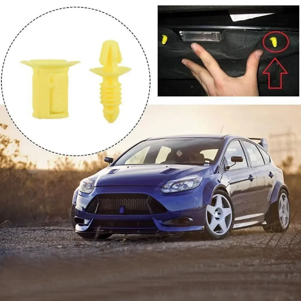 

1Set Car Fuse Box Cover Plate Clip Hot Sale Front Dash Insulator Fastener Clips Accessories for Ford Focus Fiesta Mondeo Escape