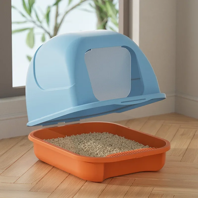 Fully Enclosed Cat Litter Box, Large Cat Litter Box, Anti-Splashing and Deodorizing Toilet Pet Supplies