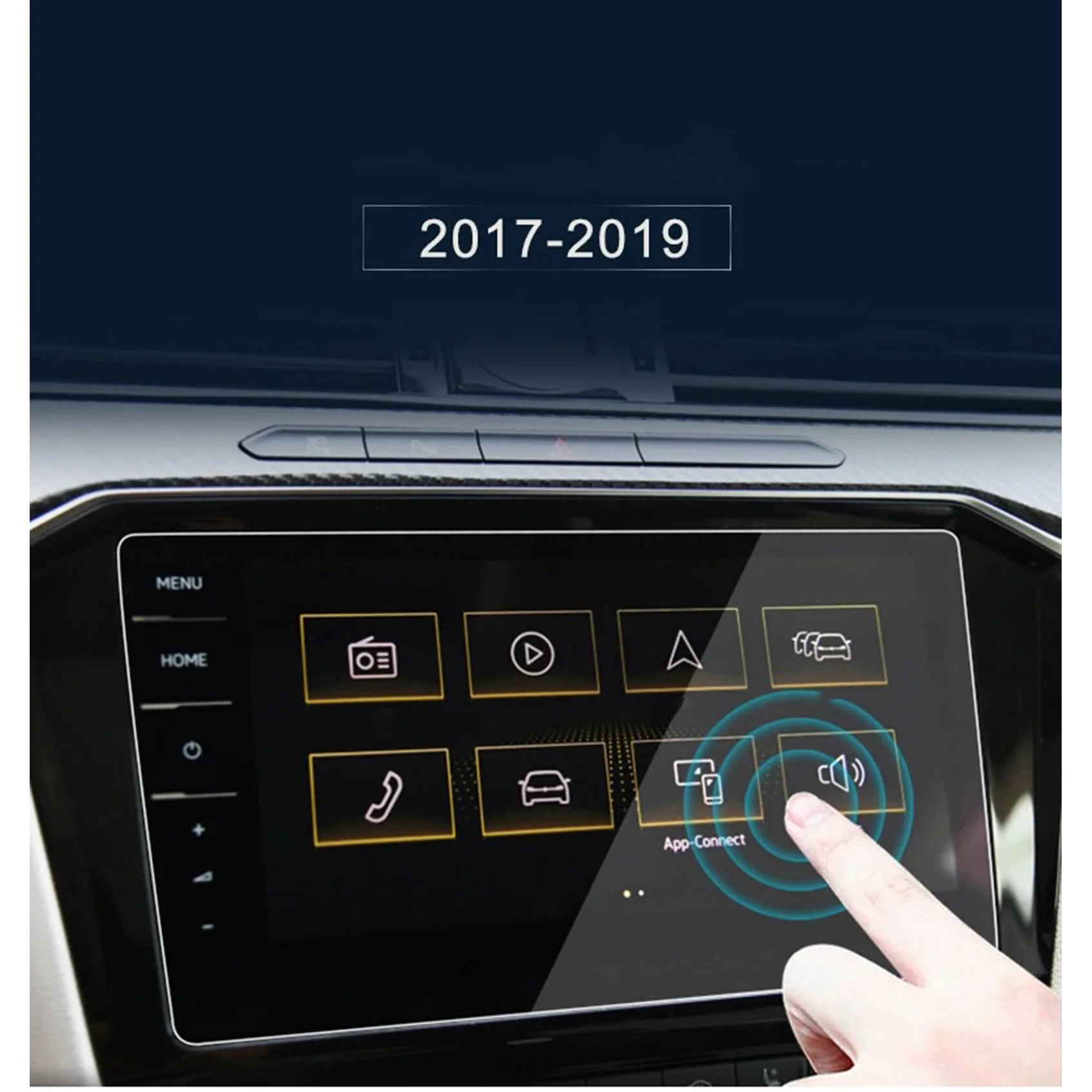 Tempered Glass For Volkswagen VW Arteon 2017 2018 2019 2020 GPS Navigation Protective Screen Protector Anti-scratch Accessories