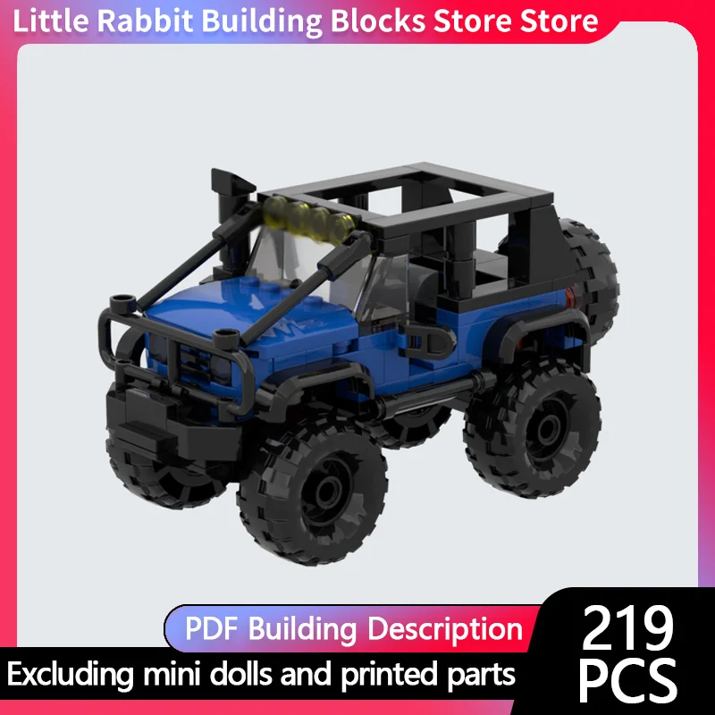 Speed Racing Car Model MOC Building Bricks Level 2 Off-Road Vehicle Modular Technology Children Holiday Gifts Assemble Toys Suit