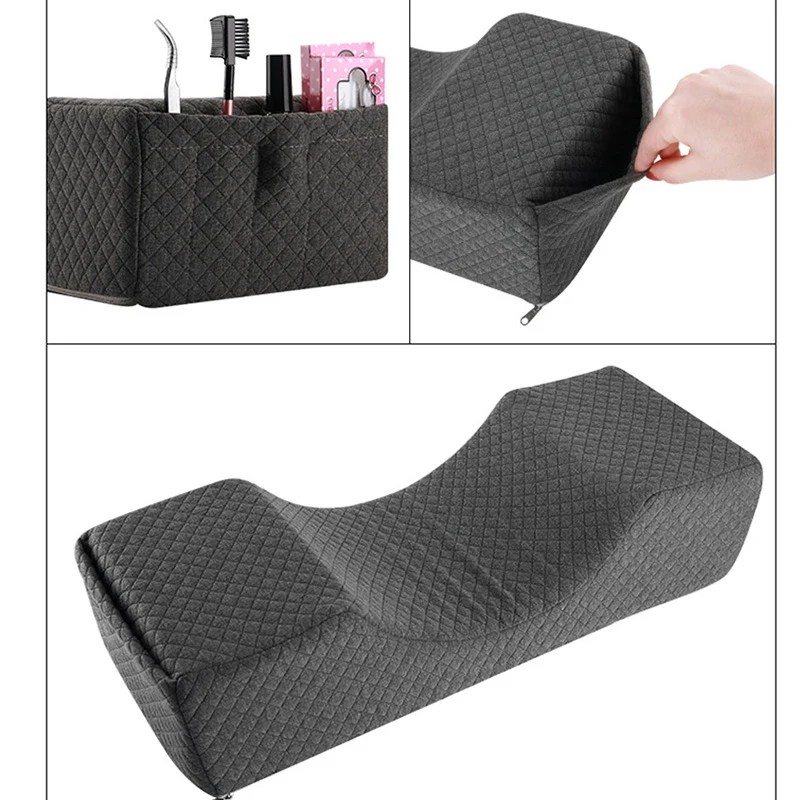 Memory Foam Cílios Extensão Pillow com bolso, Lash, apoio do pescoço, macio, enxertos, maquiagem, Salon