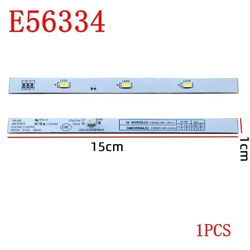 1Pc E56334 Dc 12V Voor Skyworth Koelkast Led Lamp Lichtstrip Display Licht Printplaat Onderdelen