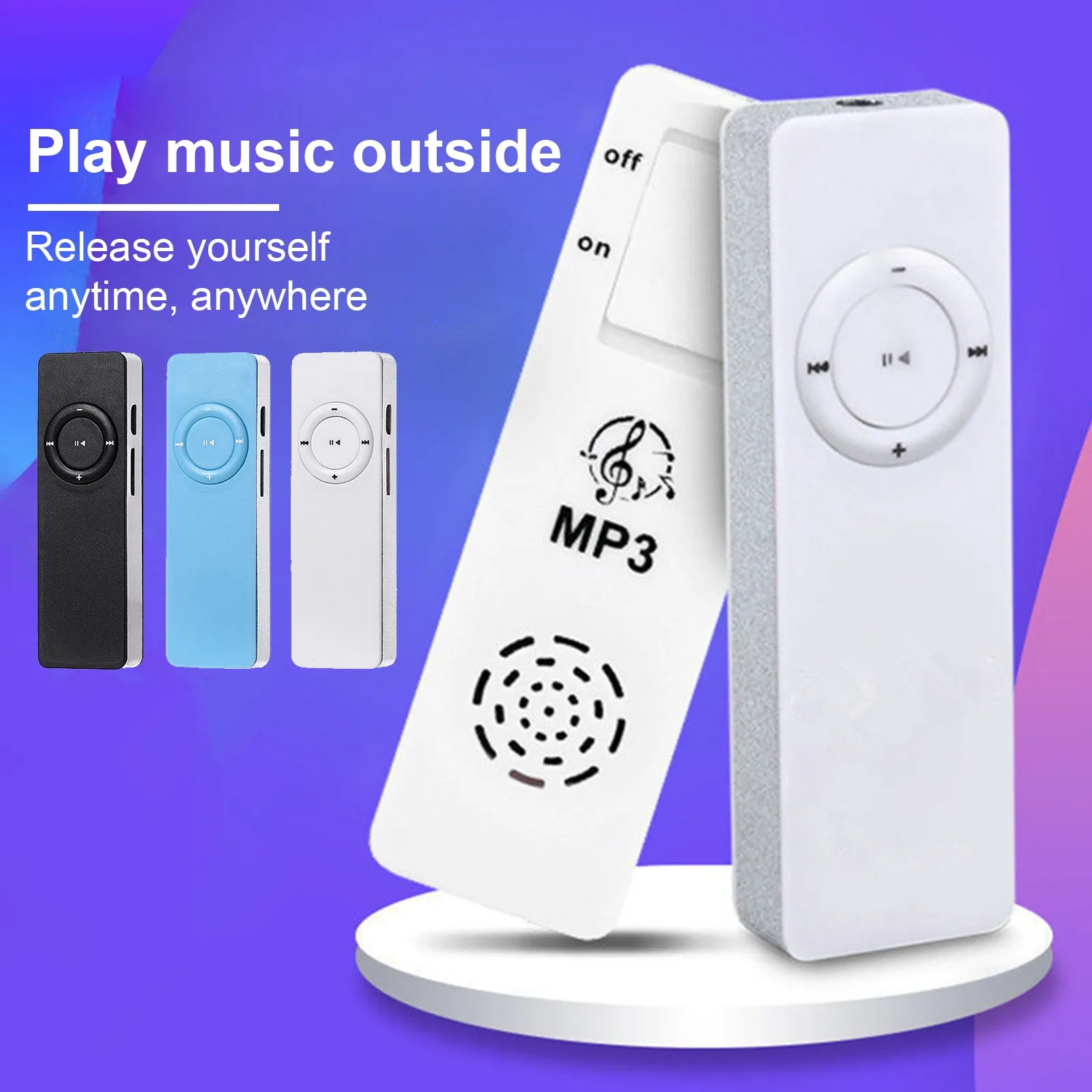 New Portable USB MiNi MP3 Player External Music Playback Support 128GB MicroSD TF Card Outdoor Button Portable Mp3 Walkman