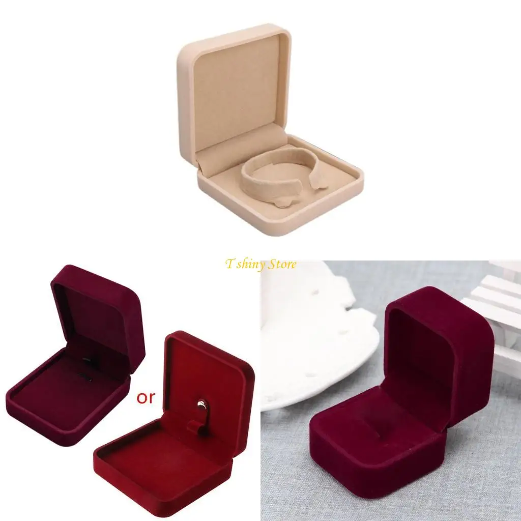

N58F Square Necklace Box Wedding Ceremony for Case for Necklace Earring Jewelr