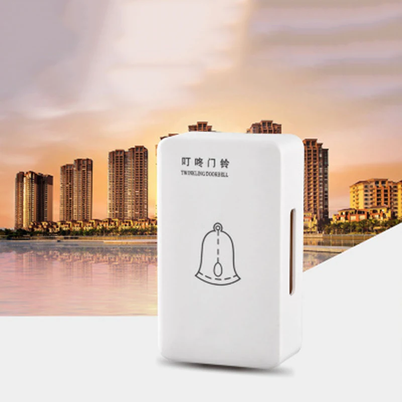 AC 220V Doorbell Wired White 120*70*40mm Chime Home Office Access Control System Hardware Security Accessories