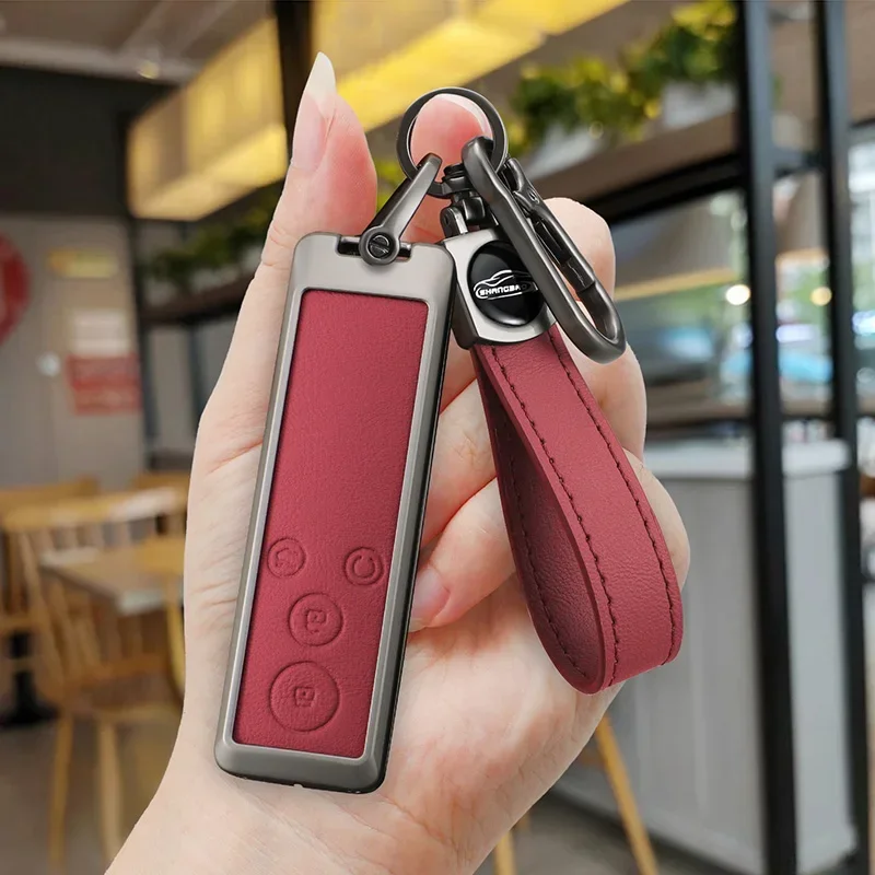 

Fashion Zinc Alloy Car Remote Key Case Full Cover Shell Key Bag Protection Key Buckle For BYD ATTO 3 Yuan Plus Accessories