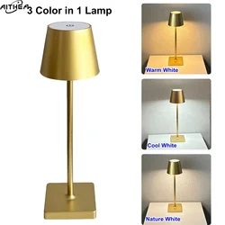 AITHEA LED Rechargeable Table Lamp Wireless Touch Desktop Bedside Mood Night Light for Study Office Bar Outdoor Club Cafe Decor