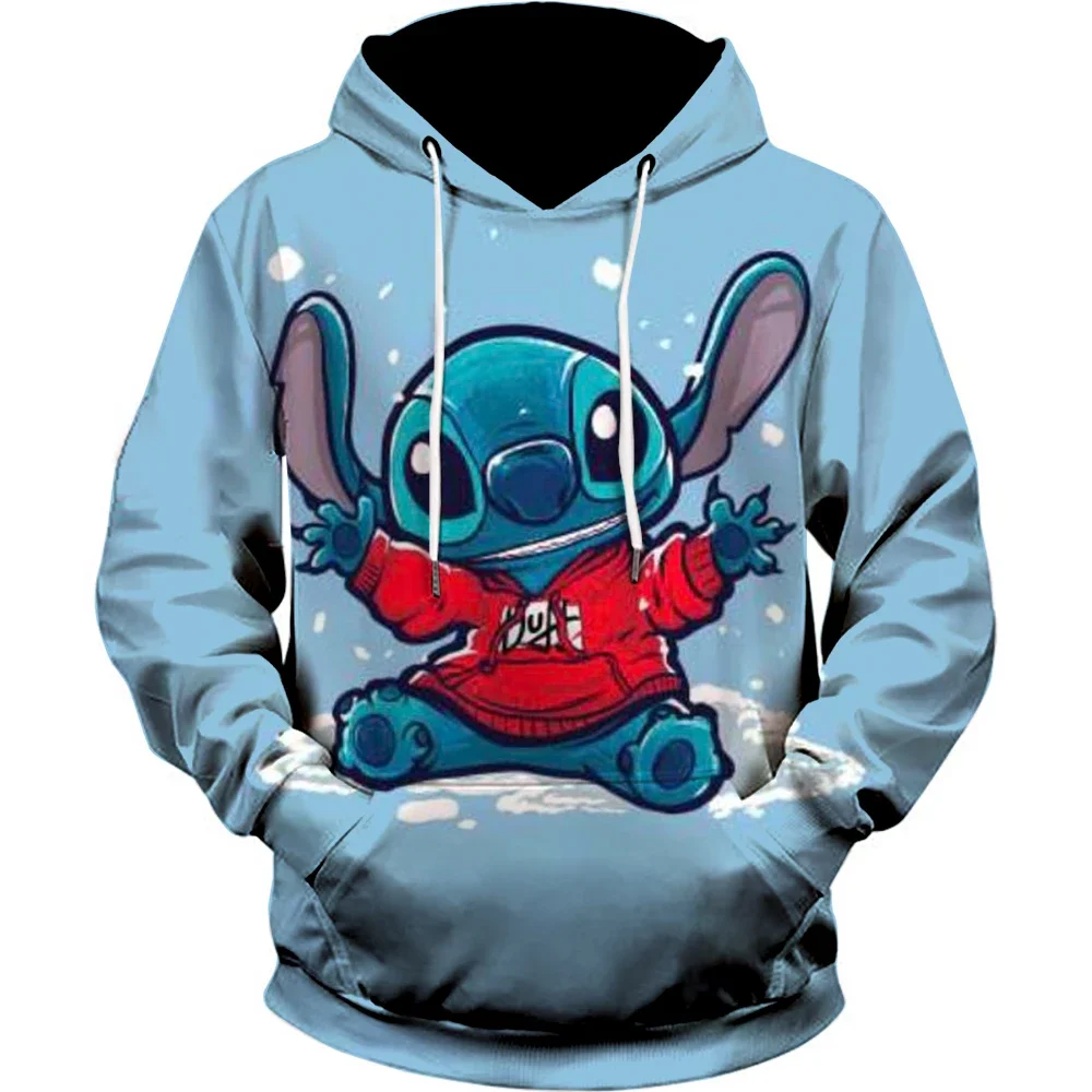 

2025 New Kids Boys Hoodie 3D Printed Disney Cute Stitch Pattern Street Fashion Style Men's Hoodie Sports and Leisure Coat
