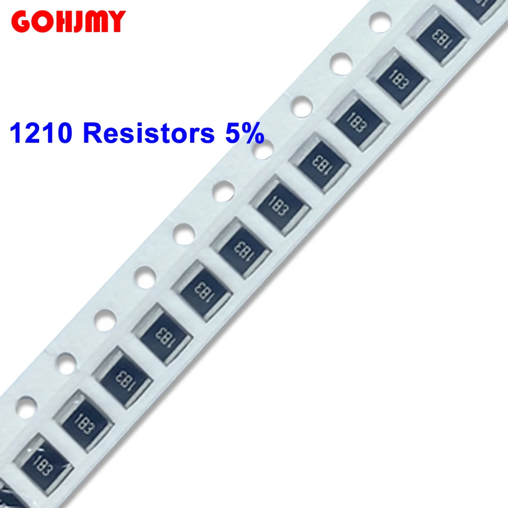 100PCS 1210 SMD Resistors 5% 0R - 10M 0 10 100 220 470 Ohm 0R 10R 100R 220R 470R 1K 2.2K 4.7K 10K 100K 1M 10M 1/2W