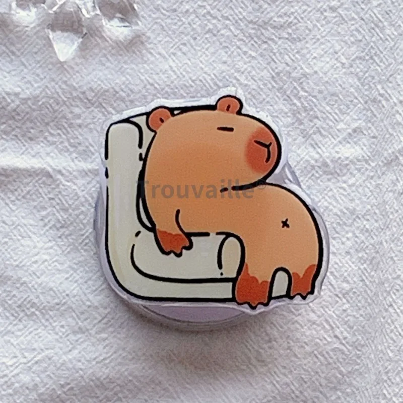 Trouvaille for Magsafe Phone Grip Griptoks Korea Cute Capybara Magnetic Mobile Stand Holder Replicate Finger Ring Girl Gift