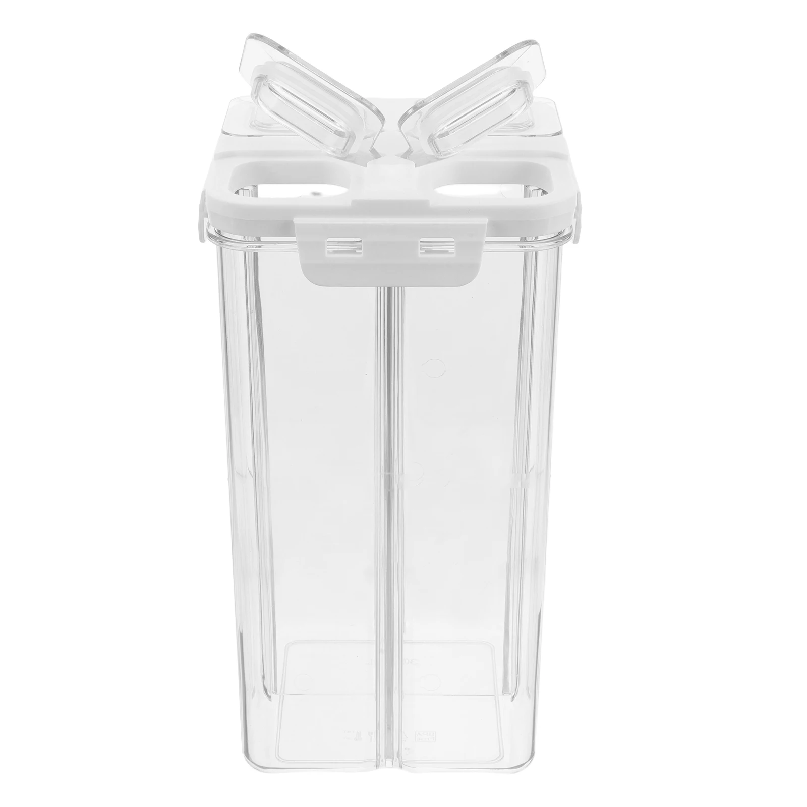 

Food Storage Box 4 Compartment Airtight Containers Transparent Plastic Sealed Jar Pantry Canisters Dry Snack ganizers Storage