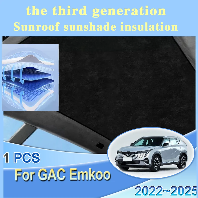 トランプチgacエムクー2022-2023-2024-2025用-車用断熱サンルーフサンシェード-静電吸着式スカイライト遮光アクセサリー