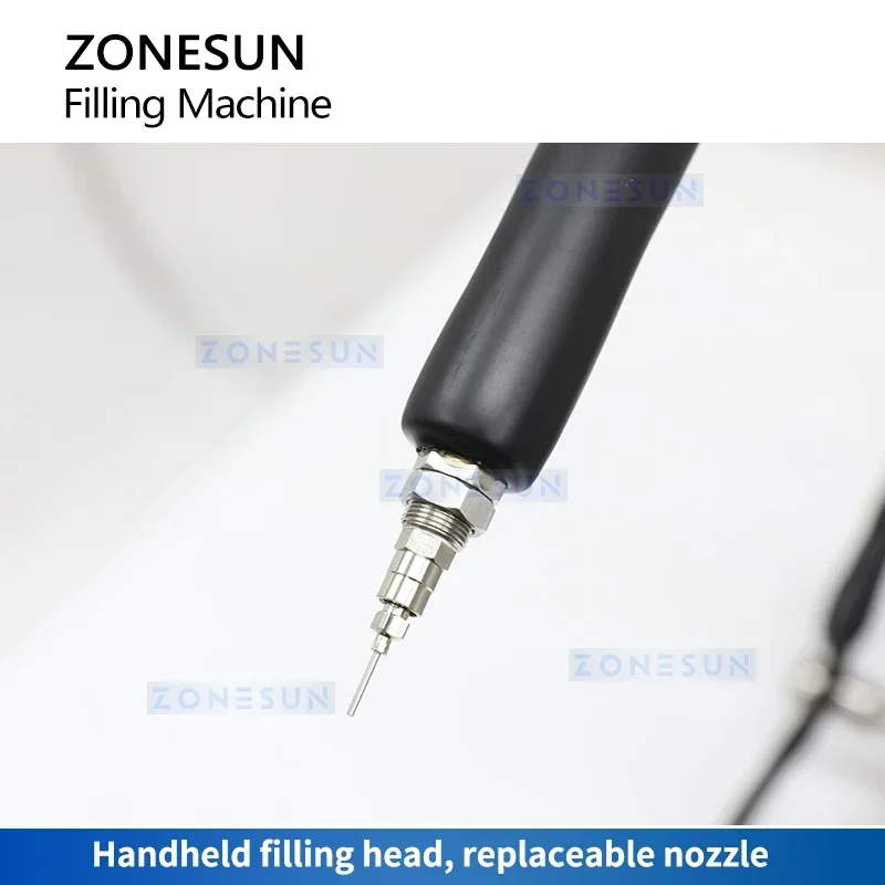 ZONESUN آلة تعبئة عالية الدقة شبه التلقائي حشو الزيت العطري البخاخة يده التعبئة والتغليف الكمي ZS-EL100R