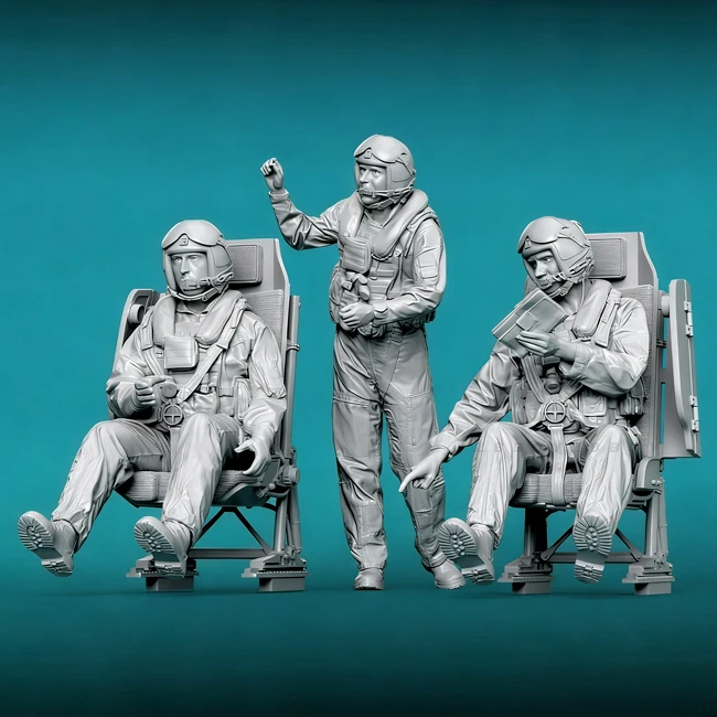 

Наборы моделей солдат из смолы в масштабе 1/48, бесцветные, для самостоятельной сборки, A-2267