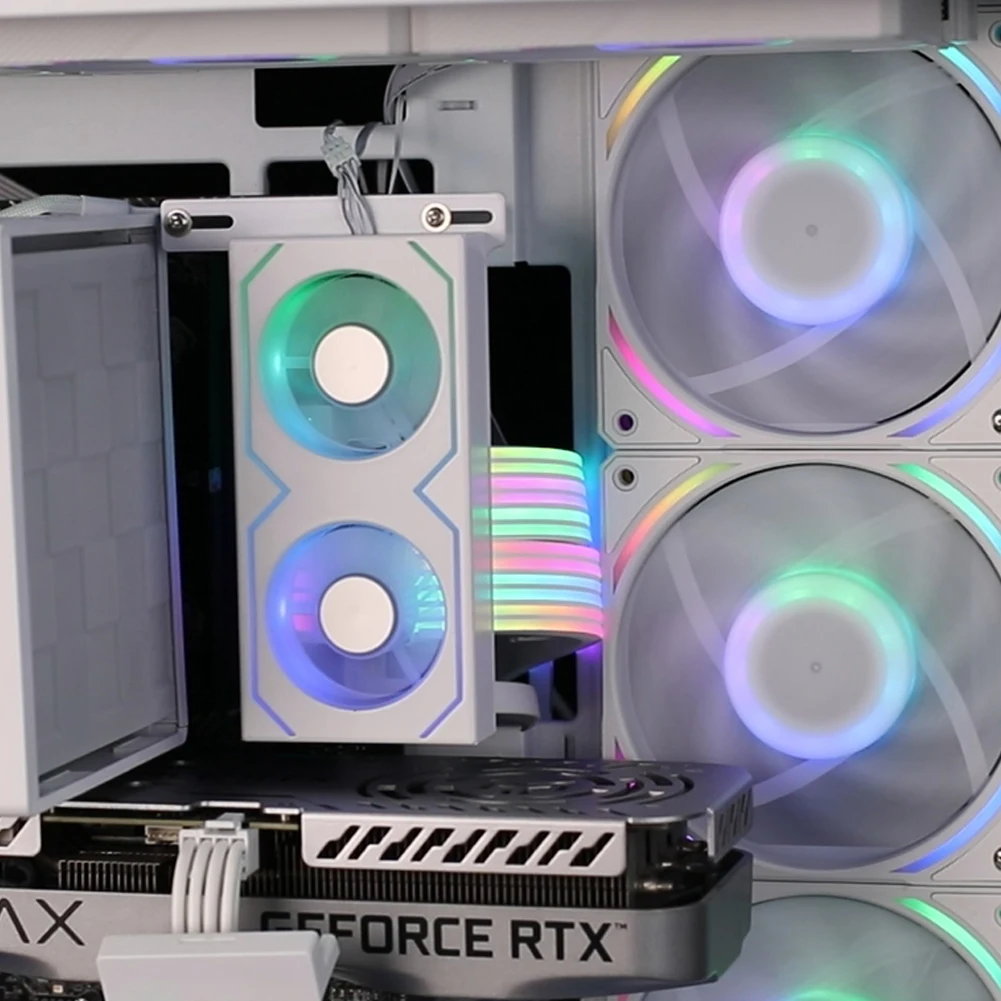 RAM Memory Cooler 4Pin PWM/5V 3Pin ARGB 600 -3600RPM RAM Radiator Heatsink with Dual 5020  Cooling Fans for DDR4 DDR5 Cooling