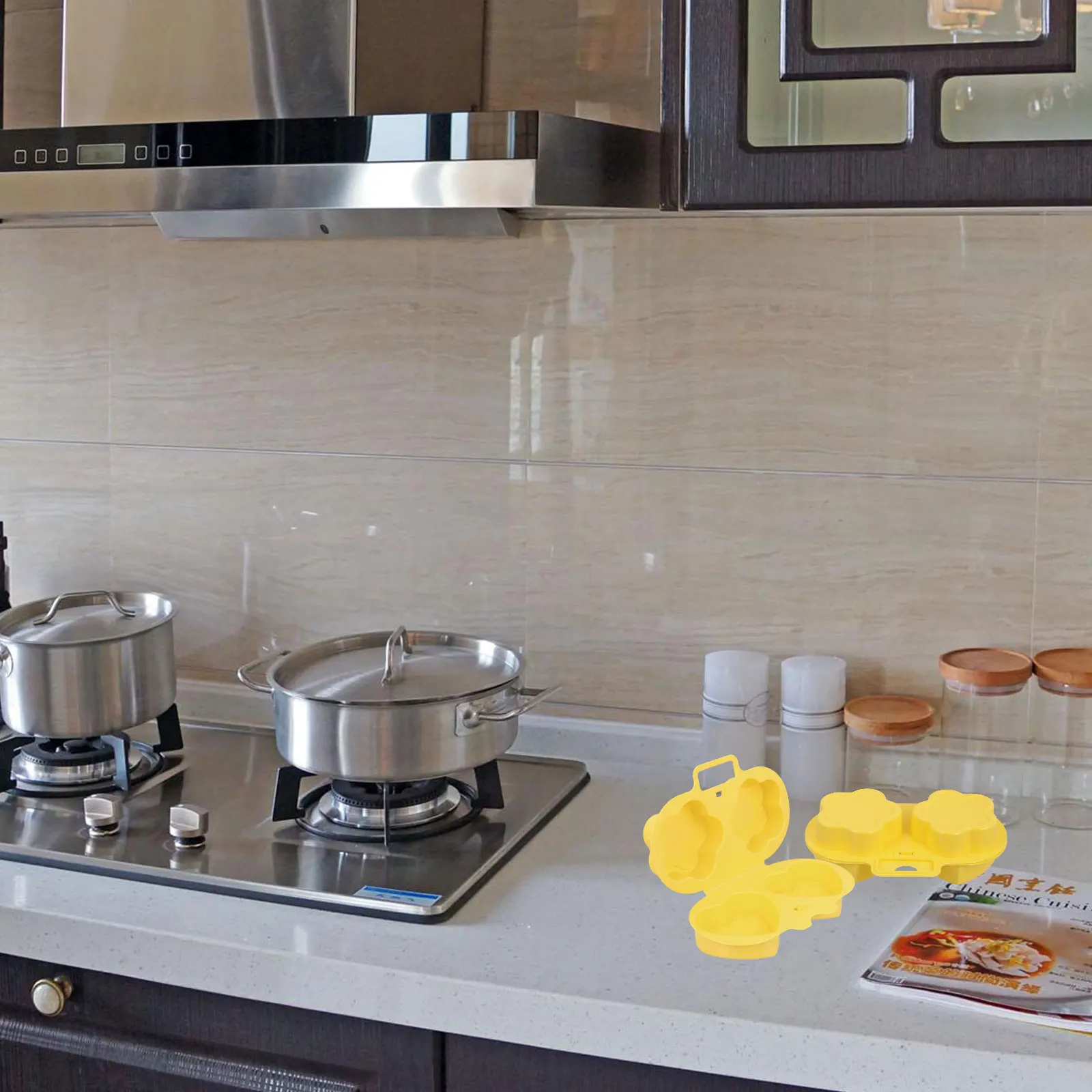 

3 Pcs Egg Steamer Mold Heart Shaped Microwave Poacher Automatic Steamed Moulds for Fried Eggs Pp Chicken Holder