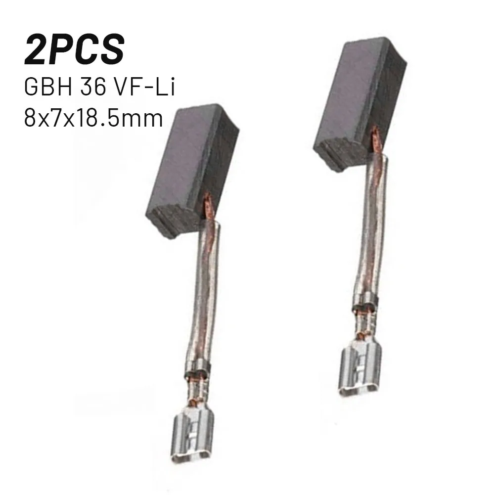 2 Stuks Koolborstels 8X7X18.5Mm Hoek Slijper Grafiet Borstel Voor Bosch GBH36V-LI Gbh 36vf-li Gbh 36 V Sds Boren H36 Ma D35