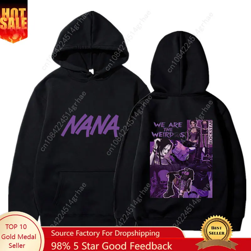 

Anime Nana Osaki Hoodies Unisex Wholesale Hip Hop 11 Color Hooded Sweatshirt Fashion Casual Harajuku Pullover For Men Women