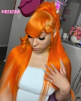 30 34 Inch Orange Ginger Bone Straight Human Hair Wigs Lace Front Straight 13x4 HD Lace Frontal Wig #350 Colored Wigs Human Hair