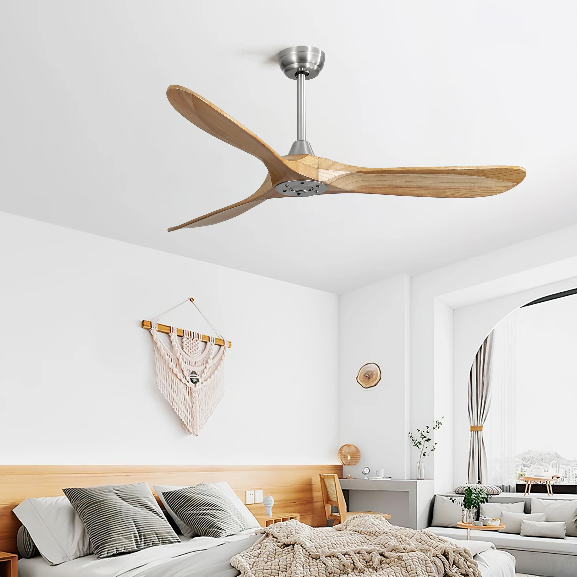 Sofucor Modern 60-inch ceiling fan without Light DC 6-speed high wind speed with remote control