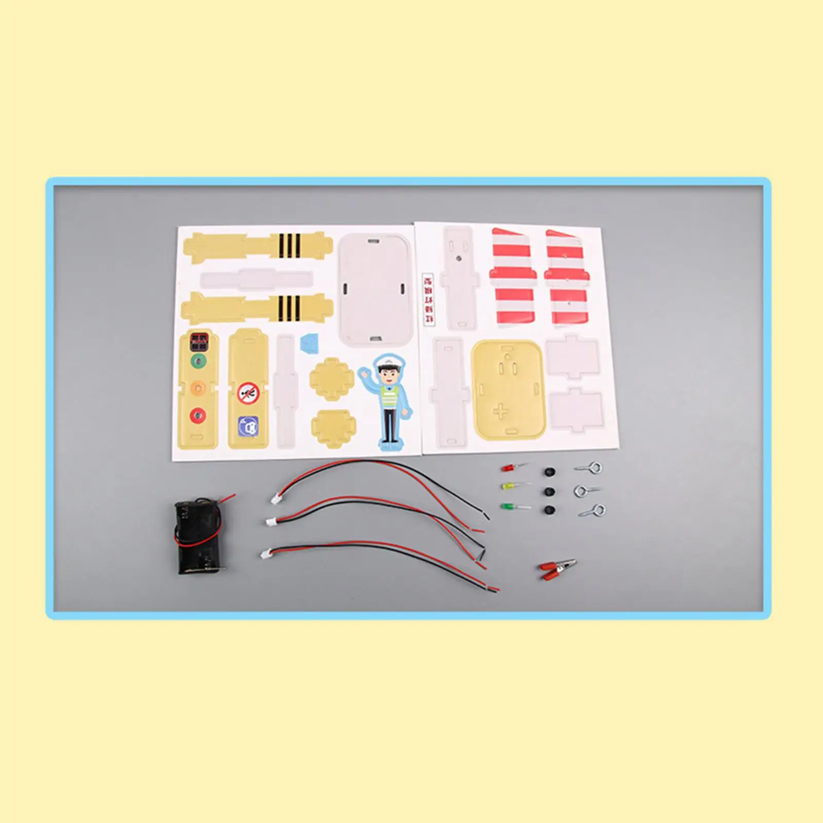Traffic Light Model Assembly Toy Traffic Lamp for Kids Teens Simple Circuit