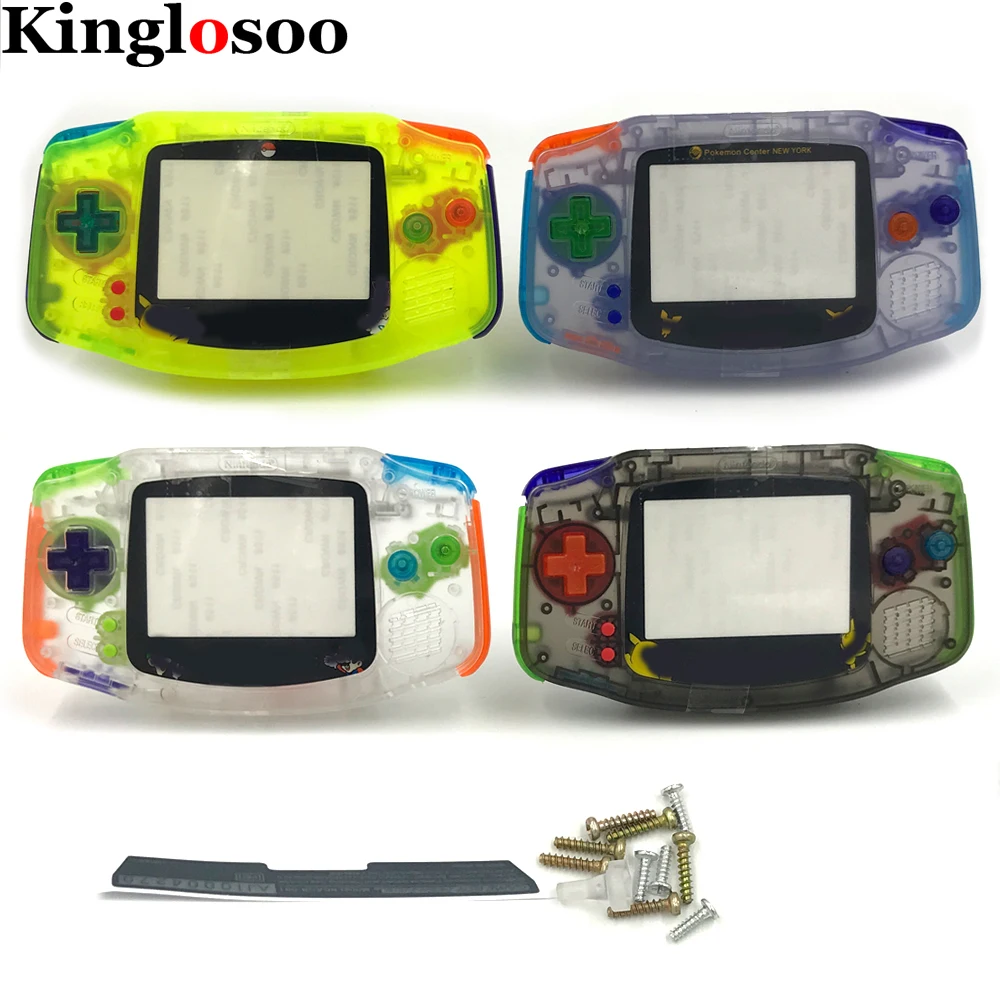 Dreamy Full Set  Shell case for GameBoy Advance game console for GBA shells housing cover w/ Color Rubber Pads Button