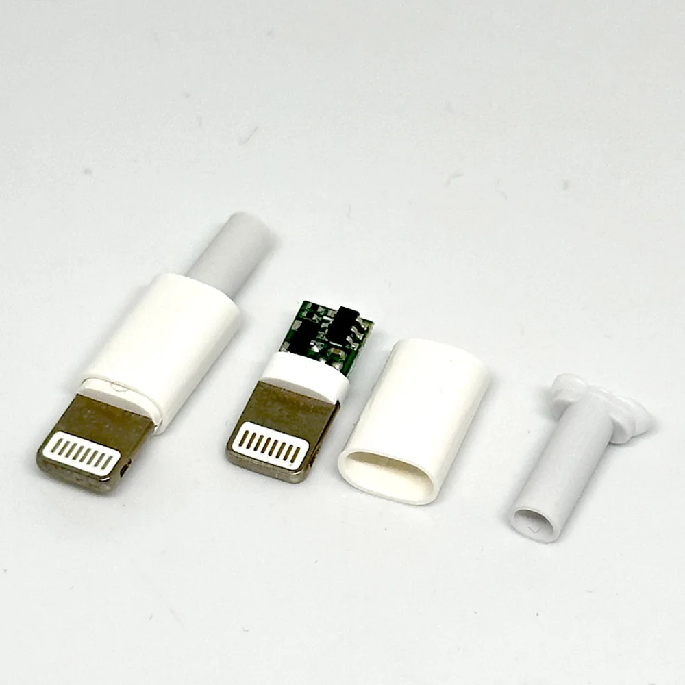 

3PCS 10PC Lightning Dock USB Plug 3.0mm With Chip Board Male Connector welding Data OTG Line Interface DIY Data Cable For Iphone