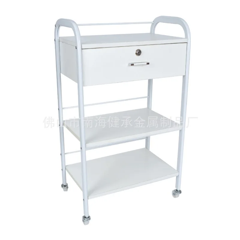 Carrello portautensili di stoccaggio pratico carrello ausiliario professionale portatile bianco con ruote Carro Peluqueria Salon Furniture MQ50TC