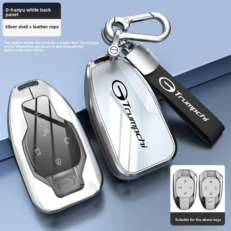Zinc Alloy Car Key Case Cover Holder For GAC Motor GN8 2022 2023 Trumpchi 2021 Empow J15 J16 GS8 4 5 Buttons Key Shell Accessory