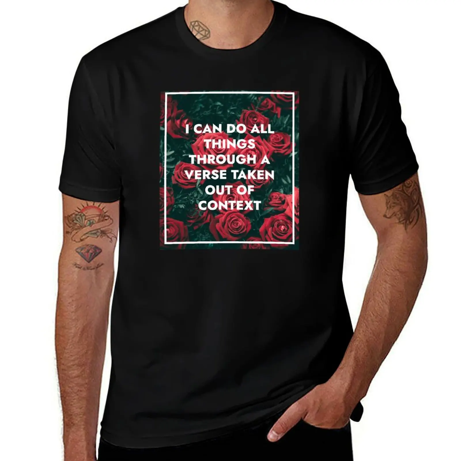 I Can Do All Things Through a Verse Taken Out of Context T-Shirt Summer Print Short Sleeve Tee