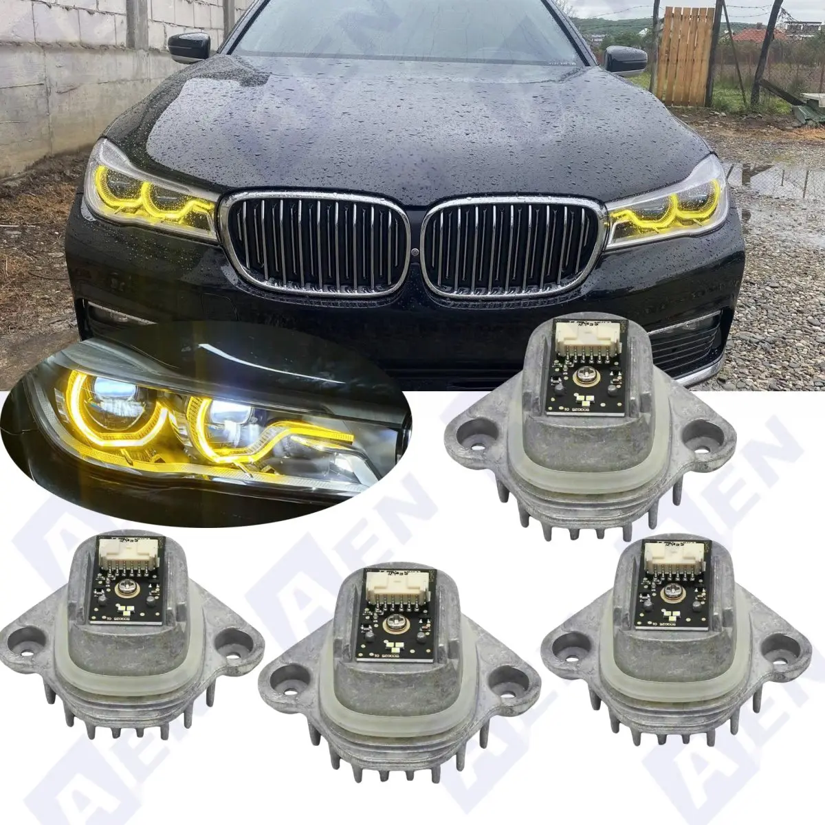 

Yellow Angel Eye DRL Modules For BMW 7 Series G11 G12 730i 740e 750i 740i 750ix 2016-2019 Headlight Daytime Running light