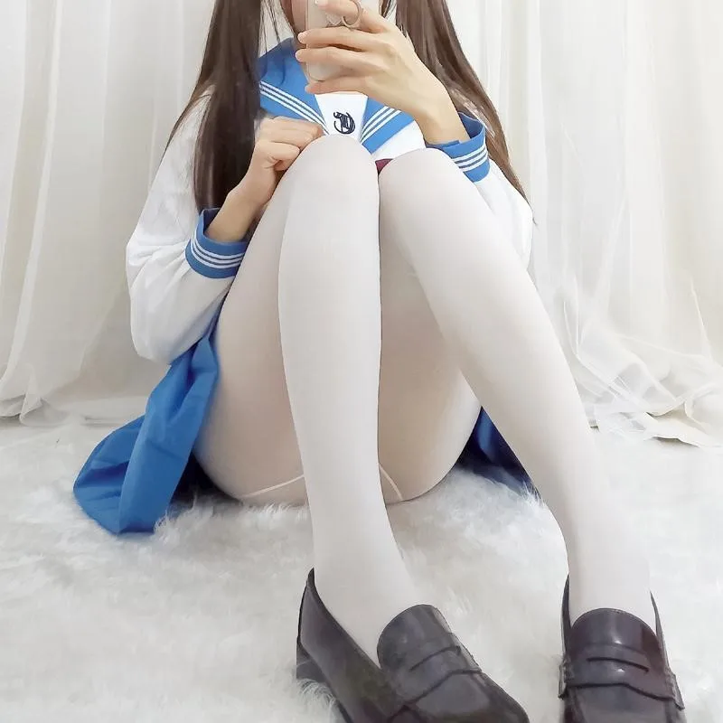 

Milk white velvet leggings black stockings soft sister spring and summer thin