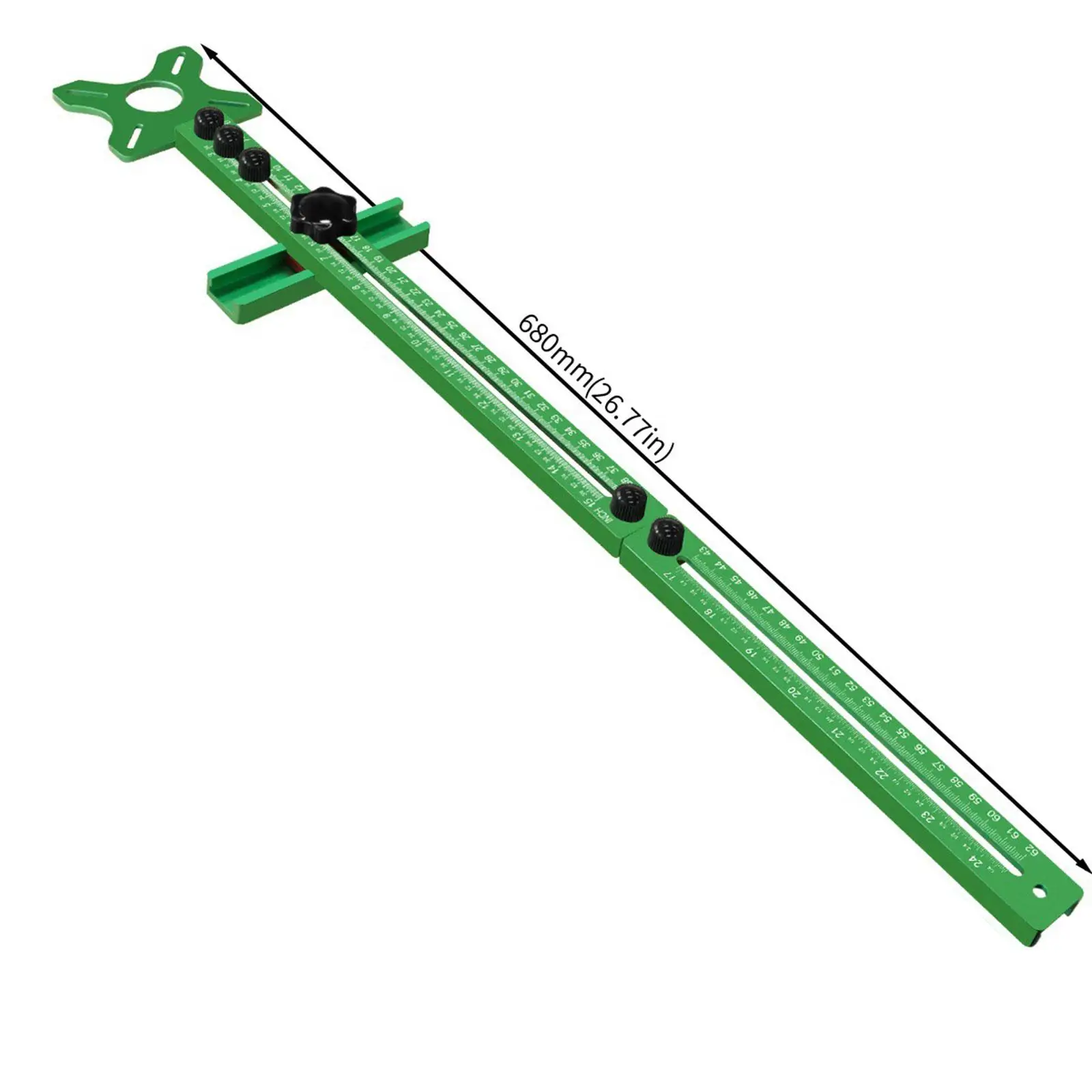Extended Router Milling Groove Bracket Adjustable Router Jig Easy to Use Sturdy Aluminum Alloy Router Circle Cutting Jig
