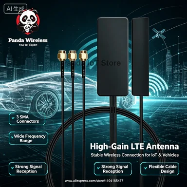 4G/2.4G/GPS 2-in-1 GPS External Cabinet 1M/1.5M/3M WiFi Patch Antenna 1PC EM-JG4G24GPS-8432-3000D1 SMA-J Voor Wifi Router IP/PC