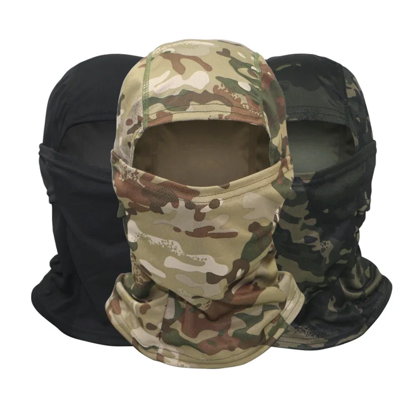 Camouflage Breathable Sun Protection Head Cover Outdoor Cycling Fishing Hiking Camping Skiing Full Face Mask Men Head Cover