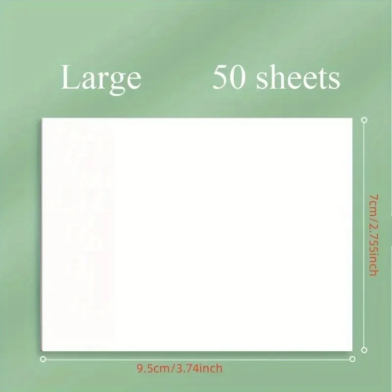50Sheets/pcs Transparent Memo Pad Waterproof Sticky Note Pad Self-adhesive Notepad Stationery Memo Pad Marker Label