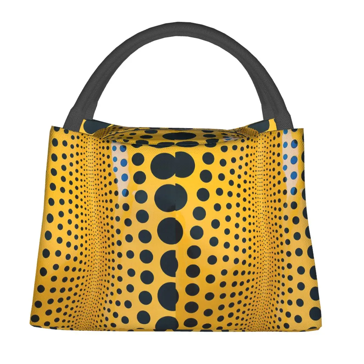 Yayoi Kusama Abstract Painting Insulated Lunch Bag for Women Children Portable Food Boxes Thermal Lunch Box Tote