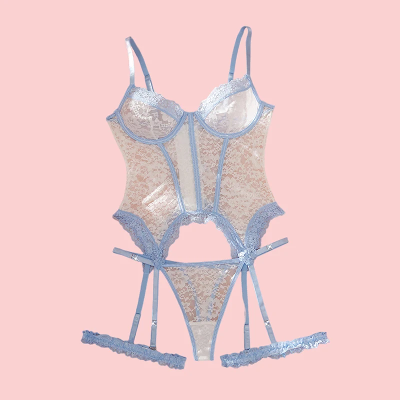 

Сексуальный комплект нижнего белья: кружевное белье с цветочным узором, комплект бюстгальтера с оборками, ультратонкое женское белье с поясом для чулок, прозрачное белье.
