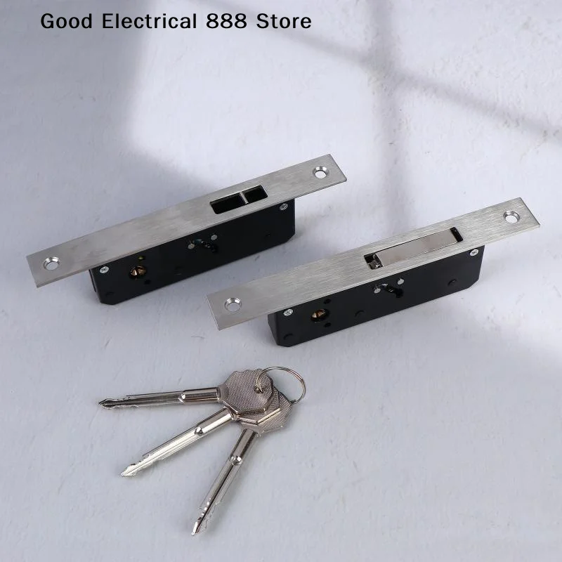 【GE】Sliding Door Hook Lock Aluminum Alloy Window Locks Anti-Theft Safety Wood Gate Floor Lock With 3 Cross Keys